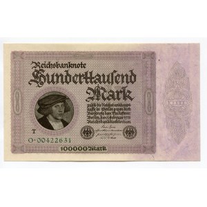 Germany - Weimar Republic 100000 Mark 1923