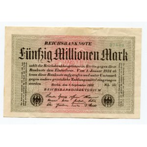 Germany - Weimar Republic 50 Millionen Mark 1923