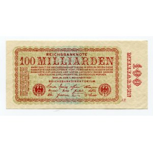Germany - Weimar Republic 100 Milliarden Mark 1923
