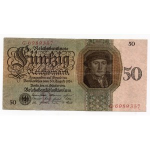 Germany - Weimar Republic 50 Reichsmark 1924