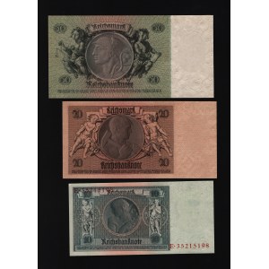 Germany - Weimar Republic 10-20-50 Reichsmark 1929 - 1933