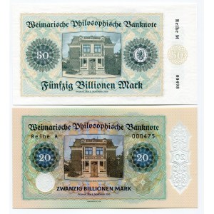 Germany - FRG 20 & 50 Billion Mark 2019 Specimen Friedrich Nietzsche
