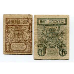 Romania 25 & 50 Bani 1917