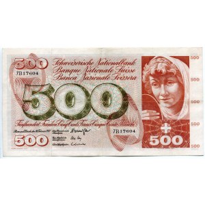 Switzerland 500 Francs 1971