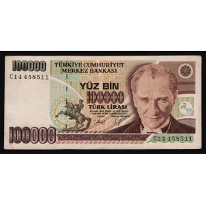 Turkey 100000 Lirasi 1970 C Rare Prefix