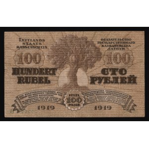 Latvia 100 Roubles 1919 Rare Signature
