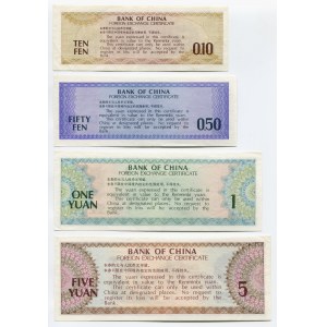 China Foreign Exchange Certificate Lot 0,1-0,5-1-5 Yuan 1979