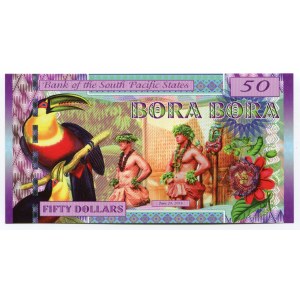 French Polynesia Bora Bora 50 Dolars 2016 Specimen