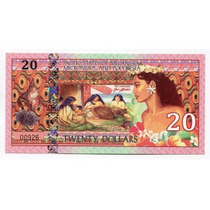 French Polynesia 20 Dollars 2018 Specimen