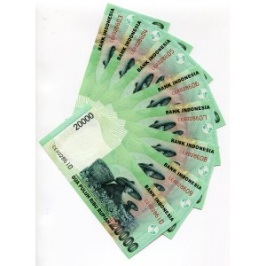 Indonesia 8 x 20000 Rupiah 2009