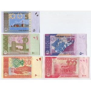 Pakistan 5-100 Rupees 2007 - 2013