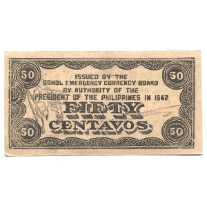 Philippines Bohol Emergency Currency 50 Centavos 1942