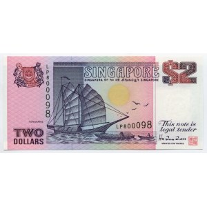 Singapore 2 Dollars 1992