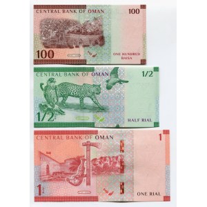 Oman 100 Baisa, 1/2 & 1 Rial 2020