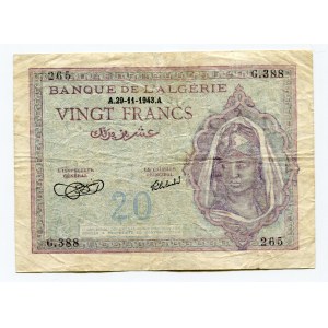 Algeria 20 Francs 1943