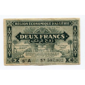 Algeria 2 Francs 1944