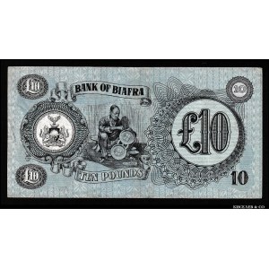 Biafra 10 Pounds 1968 Rare Value