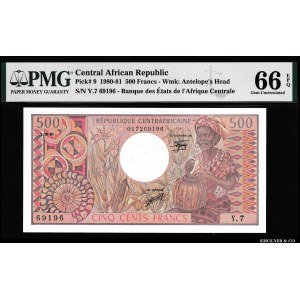Central African States 500 Francs 1980 - 1981 PMG 66 EPQ