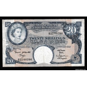 East Africa 20 Shillings 1958 - 1962