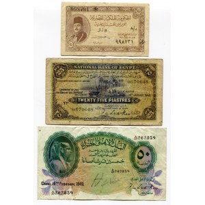 Egypt 5-25-50 Piastres 1940 - 1950