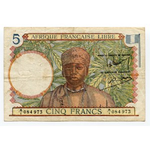 French Equatorial Africa 5 Francs 1941 (ND)