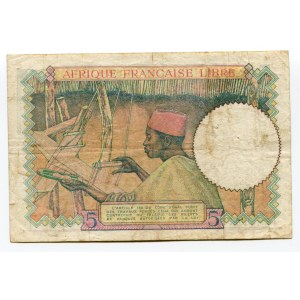 French Equatorial Africa 5 Francs 1941 (ND)