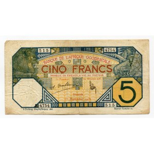 French West Africa 5 Francs 1932