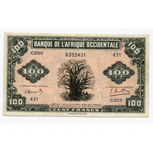 French West Africa 100 Francs 1942