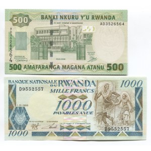 Rwanda 500 & 1000 Francs 1988 - 2008