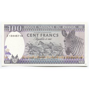 Rwanda 100 Francs 1989