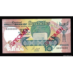 Seychelles 10 Rupees 1989 Specimen
