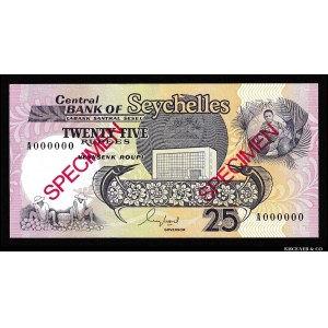 Seychelles 25 Rupees 1989 Specimen