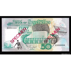 Seychelles 50 Rupees 1989 Specimen