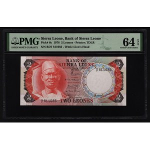 Sierra Leone 2 Leones 1978 PMG 64 EPQ