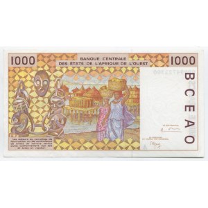 West African States Cote D'Ivoire 1000 Francs 1999
