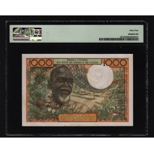 West African States Ivory Coast 1000 Francs 1959 PMG 64