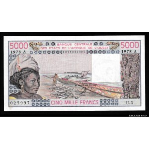 West African States Ivory Coast 5000 Francs 1979