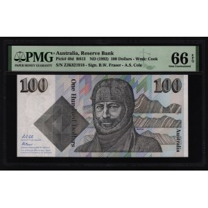 Australia 100 Dollars 1992 PMG 66 EPQ