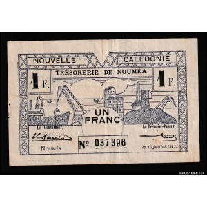 New Caledonia 1 Franc 1942