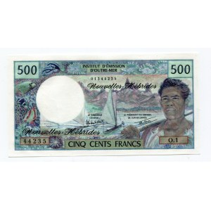 New Hebrides 500 Francs 1979