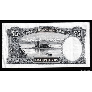 New Zealand 5 Pounds 1940 - 1967 Rare