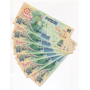 Bahamas 6 x 1 Dollar 1992 (ND) Consecutive Number