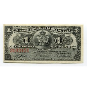 Cuba 1 & 5 Pesos 1896