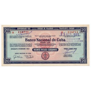 Cuba 20 Pesos 1981 Traveler's Check