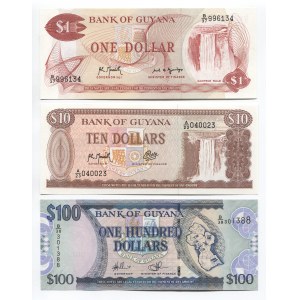 Guyana 1-100 Dollars 1992 - 1999