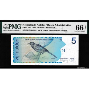 Netherlands Antilles 5 Gulden 1994 PMG 66 EPQ