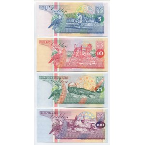 Suriname 5 - 10 - 25 - 100 Gulden 1996 -1998