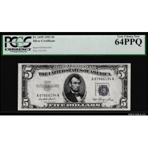 United States 5 Dollars 1953 PCGS 64 PPQ