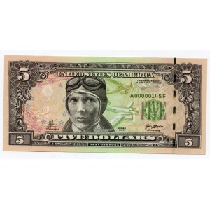 United States 5 Dollars 2018 Specimen Amelia M. Earhart
