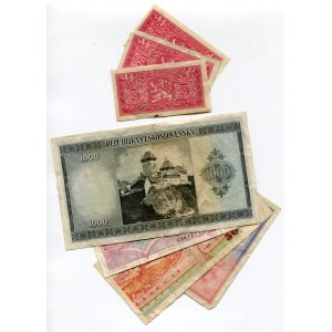 Czechoslovakia Lot of 7 Banknotes 1945 - 1997